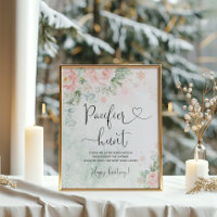 Blush snowflakes Pacifier chasse jeu Poster