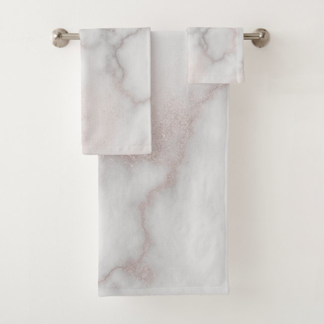 Blush tones pink rose gold white marble pattern (En situation)