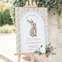 Blush Vintage lapin lapin roux Fille d'anniversair