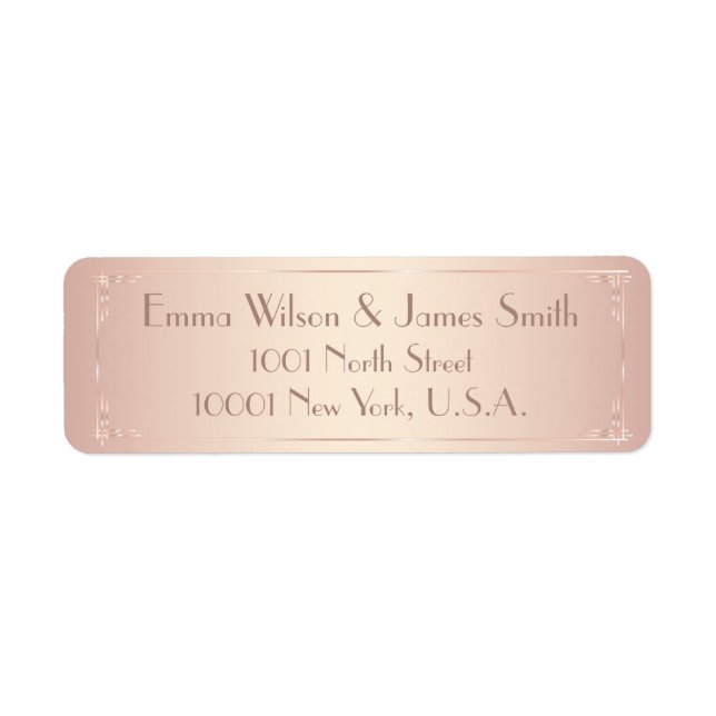 Blush Vintage Wedding Retourner Adresse Étiquettes (Devant)