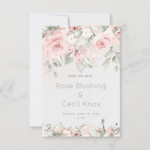 Blushing Rose Mariage Enregistrer La Carte Date