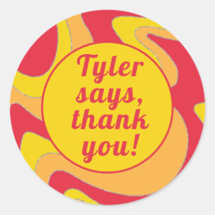 BM Bat Bar Mitzvah Sticker Ondes rondes