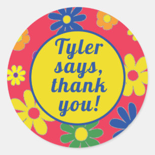 BM Bat Bar Mitzvah Sticker rond Flown