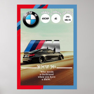 BMW M4 poster
