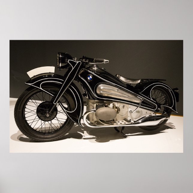 BMW MOTORCYCLE 1934 R7 CONCEPT ART DÉCO POSTER (Devant)