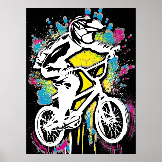 Bmx classique - Bmx Freestyle Bmx Poster Imprimer (Devant)
