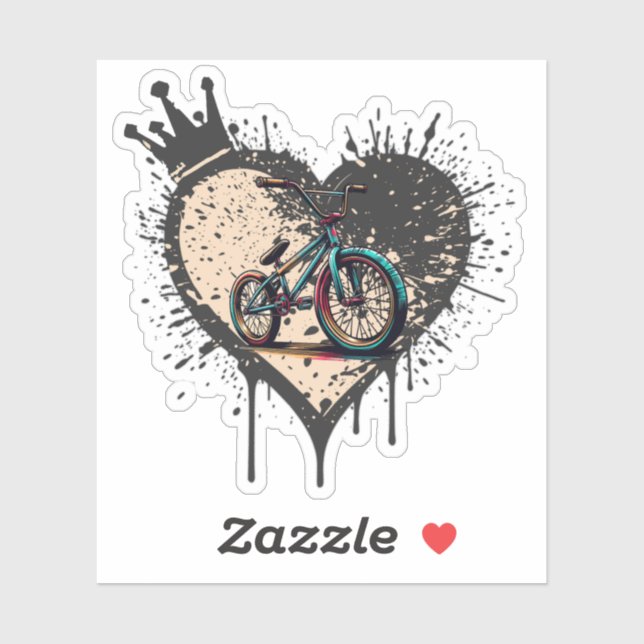 BMX Est Mon Sticker De Vinyle Personnalisé Amoureu (Feuille)