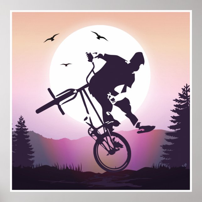 Bmx Poster Imprimer - Bmx Bike - Sunset Bmx (Devant)