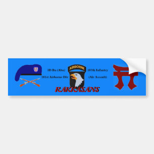 Bn 3D 187th Infantry RAKKASANS Bumper Sticker