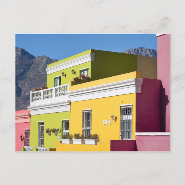 Bo-Kaap Met La Carte Postale Du Cap (Devant)