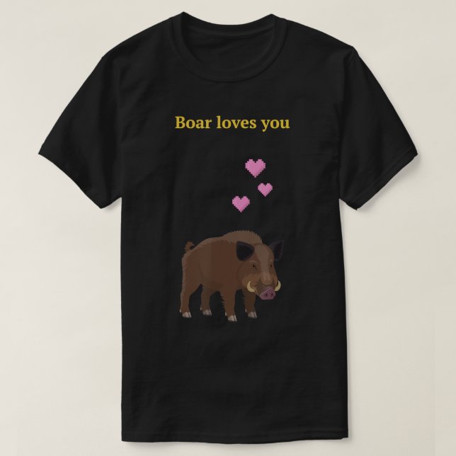 Boar vous aime à Valheim T-Shirt (Design devant)