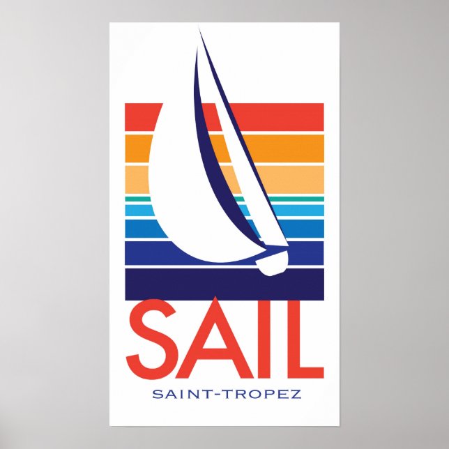 Boat Color Carré_SAIL poster St Tropez (Devant)