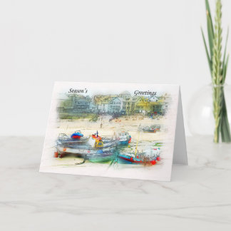 Boats dans la carte de Christmas