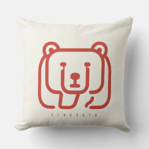 BOAZ Ours – Coussin de lancer à l'icône de force