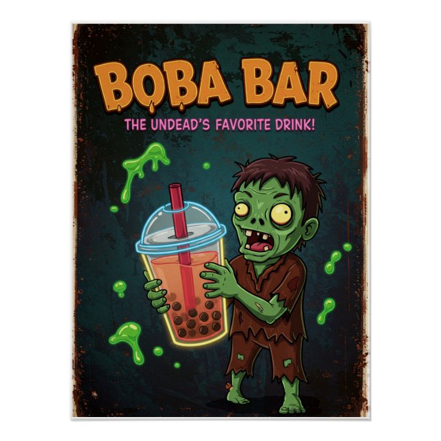 Boba Bar – The Undead’s Favorite... Glossy Poster (Devant)
