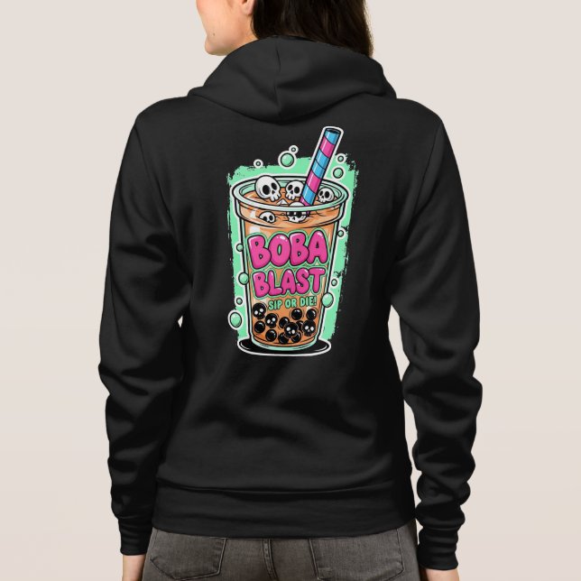 Boba Blast – Sip ou Meurs ! Sweat à capuche zippeu (Dos)