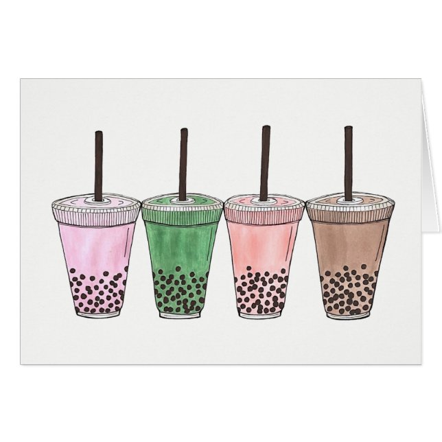 Boba Bubble Tapioca Pearl Lait Thé Boisson de lait (Devant horizontal)