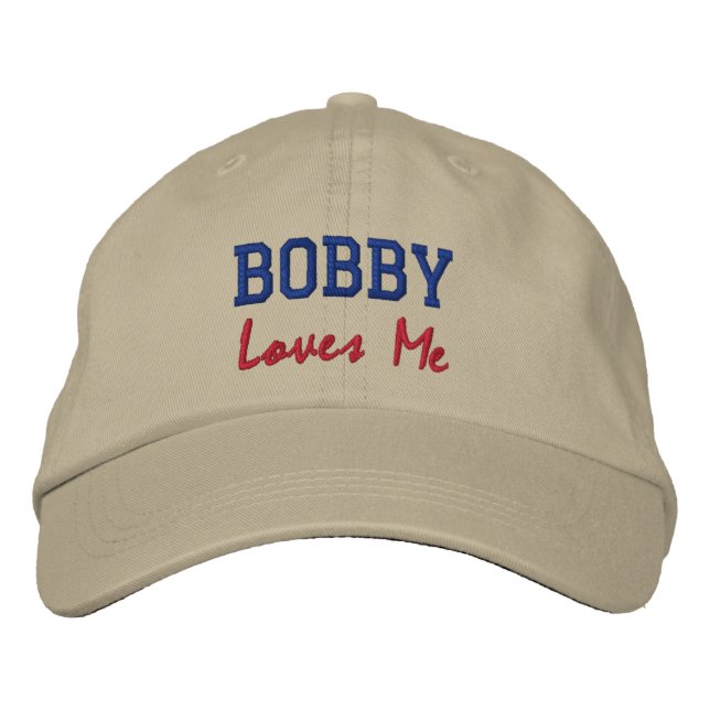 Bobby Loves Me Broded Nom Casquette / Casquette (Devant)