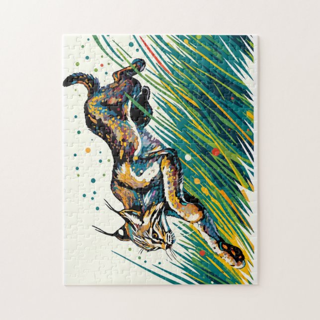 Bobcat Leaping Puzzle (Vertical)