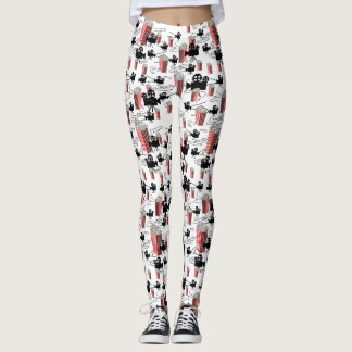 Bobines de film et leggings au popcorn