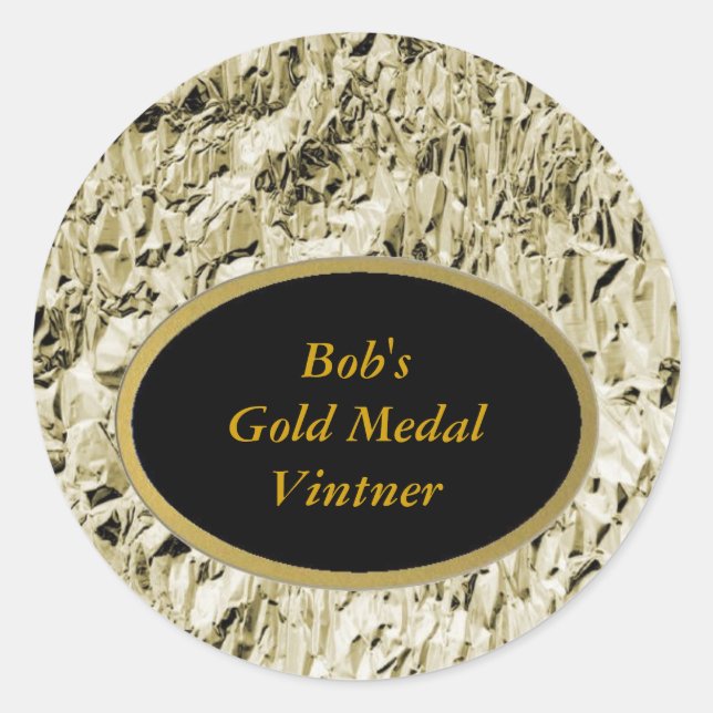 Bob's Gold Medal Vintner Étiquettes de vin (Devant)