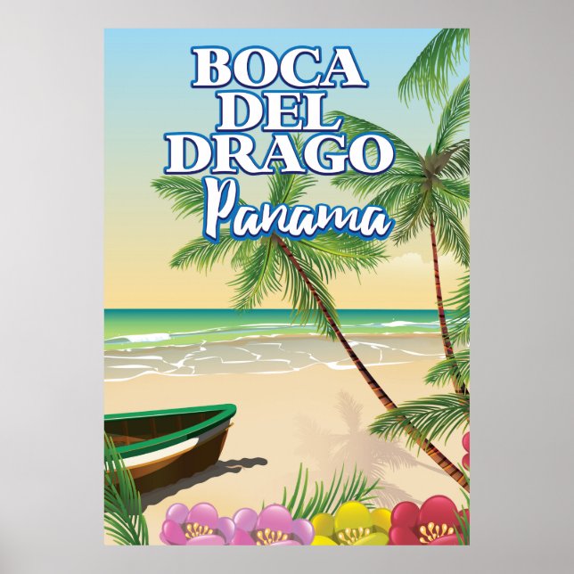 Boca del Drago Panama Beach poster voyage (Devant)