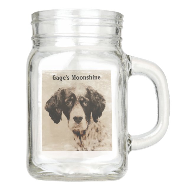 Bocal Mason Alcool illégal de la mesure (Devant)