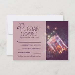 bocal mason lucioles mariage rustique jardin RSVP