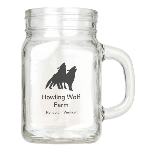 Bocal Mason Wolf Mason Jar (Devant)