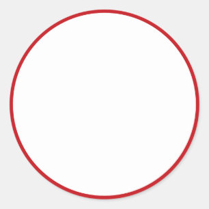 Bocaux à épices rouge bordé blanc rond autocollant