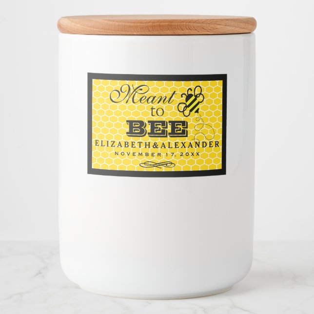 Bocaux Conçu Pour Être Personnalisé Mariage Étiquette pré (Devant)