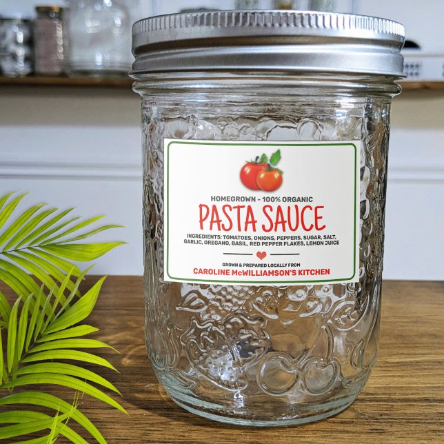 Bocaux Étiquette de conserve de sauce pour pâtes maison (Créateur téléchargé)