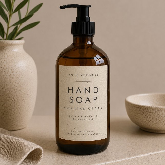 Bocaux Étiquette de gel douche savon pour les mains éléga (Créateur téléchargé)