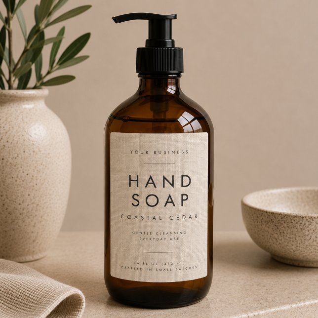Bocaux Étiquette de gel douche savon pour les mains en li (Créateur téléchargé)