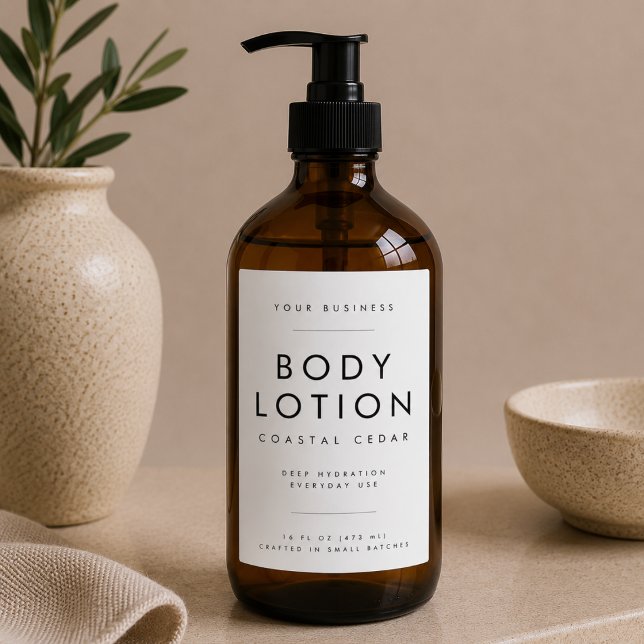 Bocaux Étiquette de marque pour lotion corporelle (Créateur téléchargé)