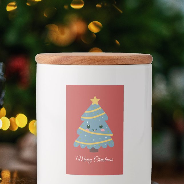 Bocaux Étiquette de Noël rouge pour contenant alimentaire (Red Christmas Label for food container)