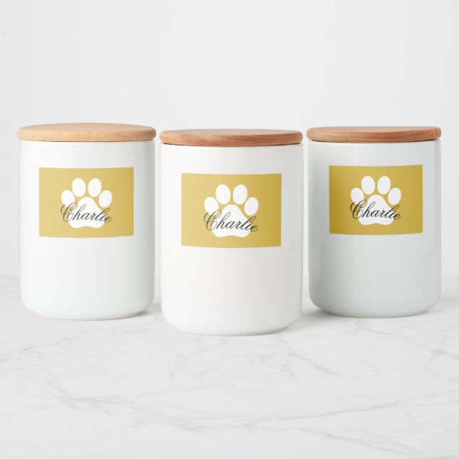 Bocaux Étiquette de nourriture pour chien avec empreinte  (Bouteilles)