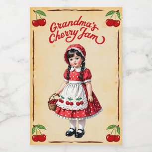 Bocaux Étiquette de nourriture vintage pour confiture de