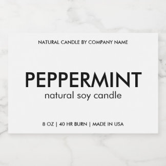 Bocaux Étiquette De Produits De Bougie Naturelle Pour L'E