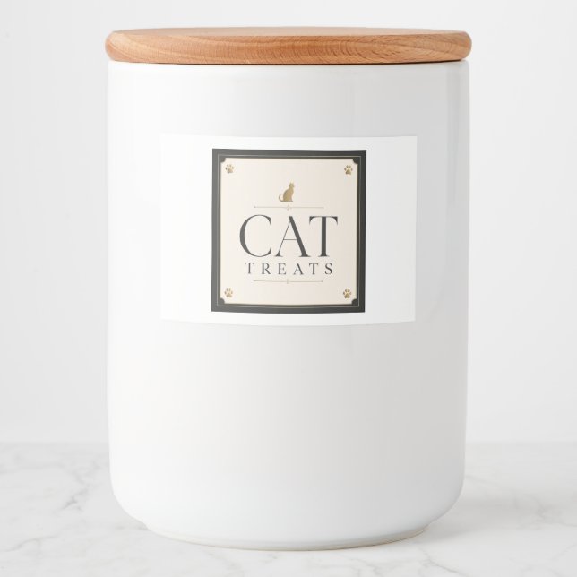 Bocaux Étiquette de stockage de friandises pour chat uniq (Devant)