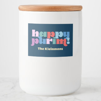 Bocaux Happy Purim petit étiquette pour manot de pêche