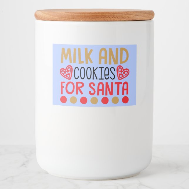 Bocaux Lait et biscuits pour Étiquette de conteneur Père  (Devant)