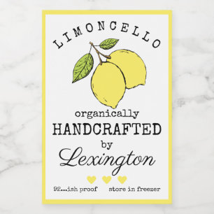 Bocaux Limoncello Bio Pour Un Petit Étiquette À Bouteille