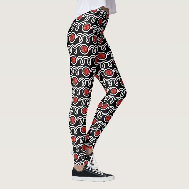 Bocce ball motif imprimer leggings (Droite)
