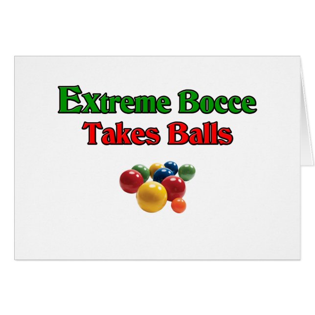 Bocce extrême prend des boules (Devant horizontal)