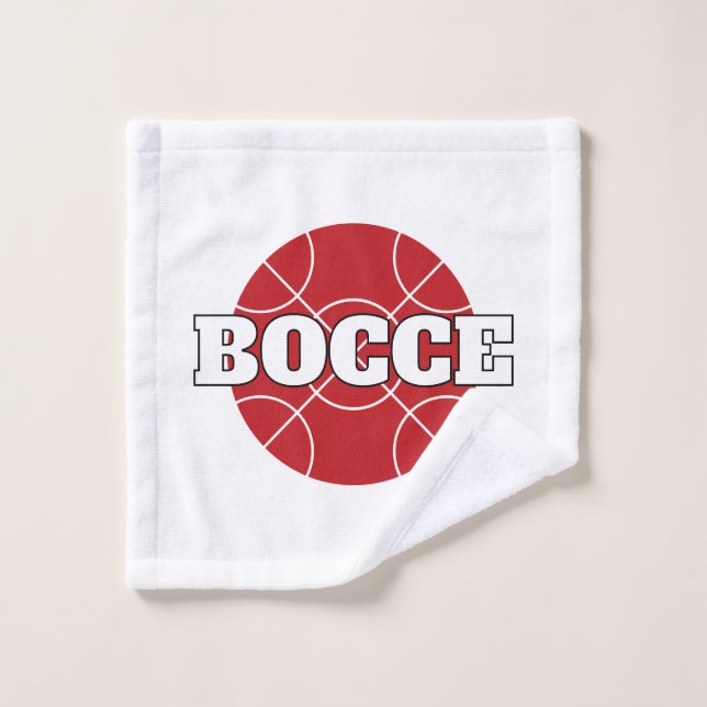 Bocce rouge Conception tissu de lavage personnalis (Gant de toilette)