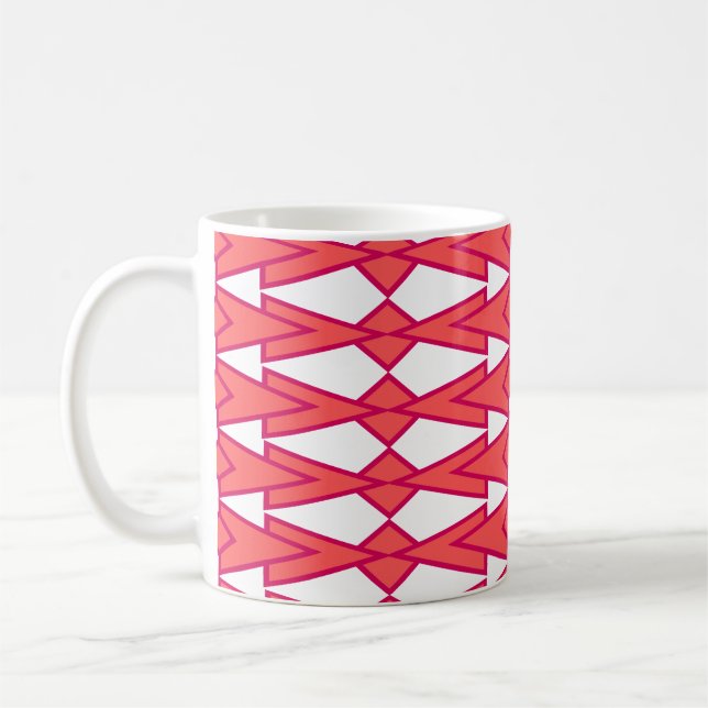 Bocettes rouges et roses Café Mug (Gauche)