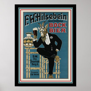 Bock Beer Ad Poster 12 x 16