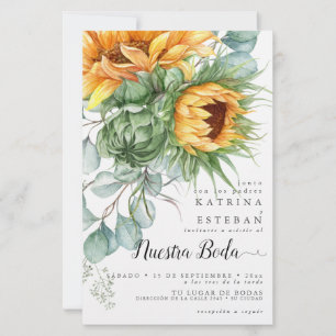 Boda de girasoles de otoño económica pero hermosa