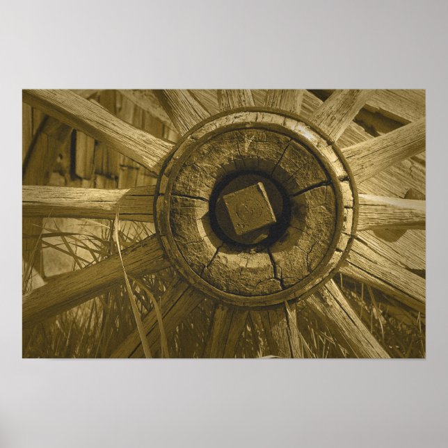 Bodie Wagon Wheel Sepia Poster 1 (Devant)